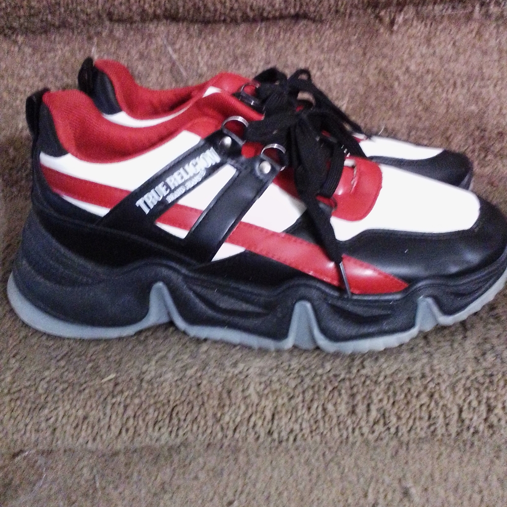True Religion Red and Black Sneakers